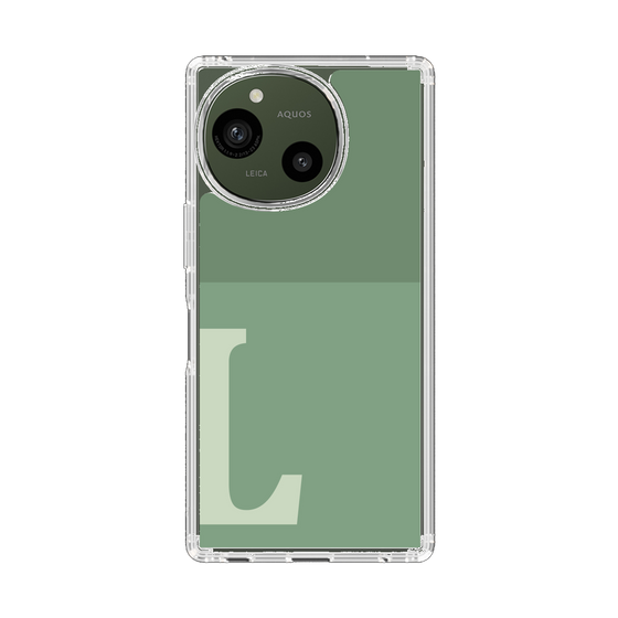 スリムプロテクションケース［ オリジナル - initial two tone - L green ］