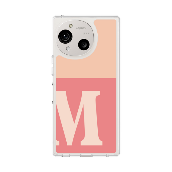 スリムプロテクションケース［ オリジナル - initial two tone - M pink ］