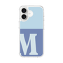 スリムプロテクションケース［ オリジナル - initial two tone - M blue ］