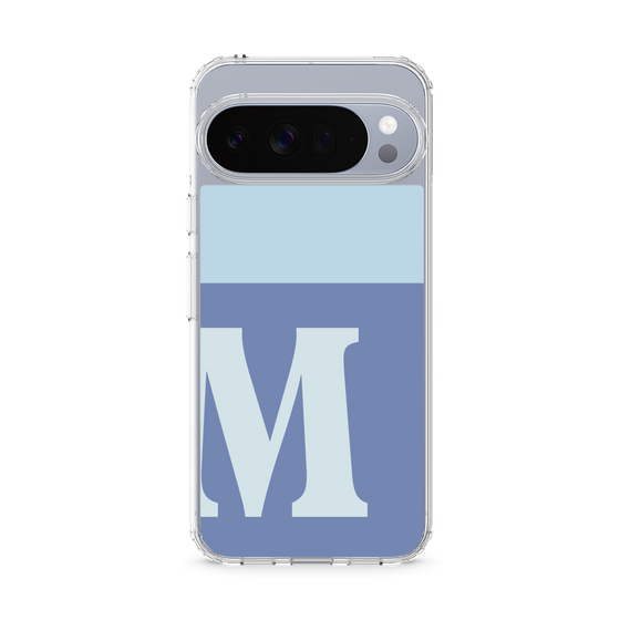スリムプロテクションケース［ オリジナル - initial two tone - M blue ］