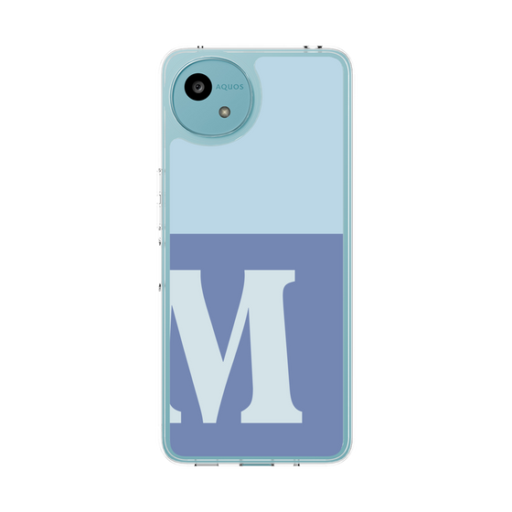 スリムプロテクションケース［ オリジナル - initial two tone - M blue ］