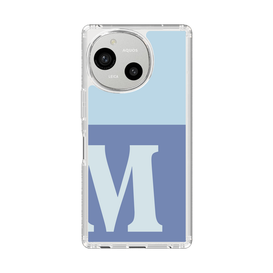 スリムプロテクションケース［ オリジナル - initial two tone - M blue ］