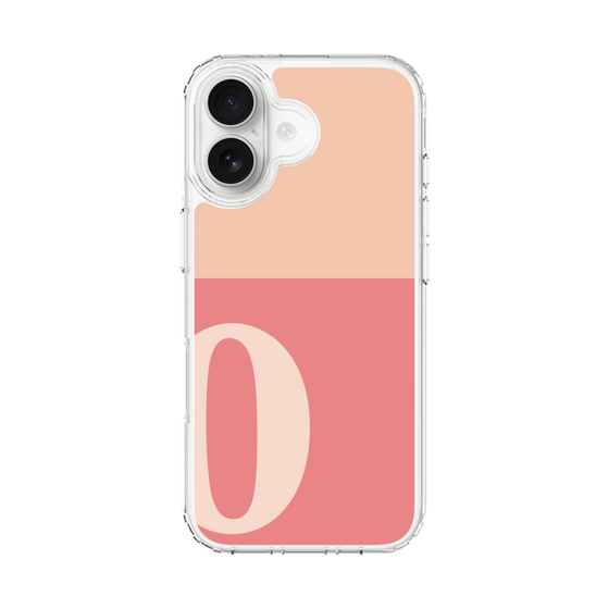 スリムプロテクションケース［ オリジナル - initial two tone - O pink ］