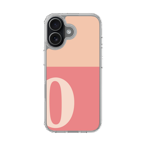 スリムプロテクションケース［ オリジナル - initial two tone - O pink ］