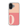 スリムプロテクションケース［ オリジナル - initial two tone - O pink ］
