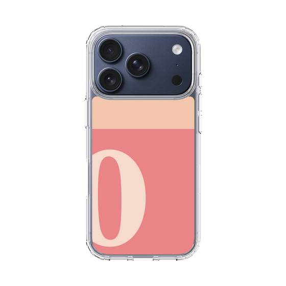 スリムプロテクションケース［ オリジナル - initial two tone - O pink ］