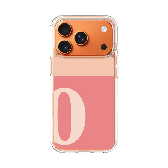 スリムプロテクションケース［ オリジナル - initial two tone - O pink ］