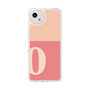 スリムプロテクションケース［ オリジナル - initial two tone - O pink ］