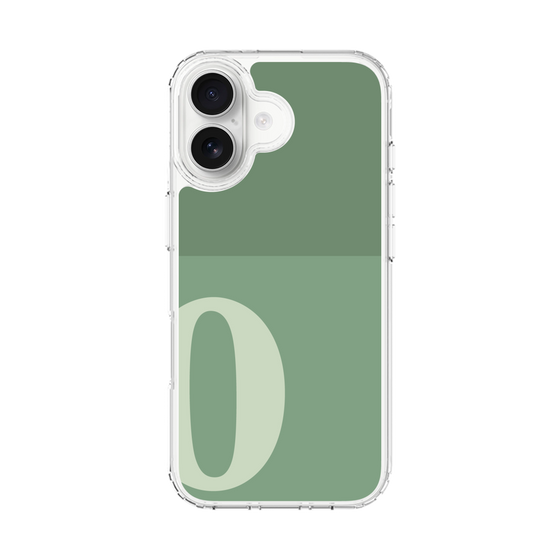 スリムプロテクションケース［ オリジナル - initial two tone - O green ］