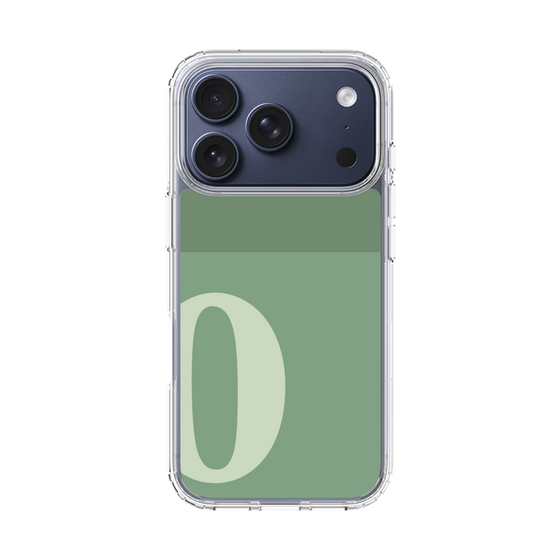 スリムプロテクションケース［ オリジナル - initial two tone - O green ］