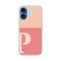 スリムプロテクションケース［ オリジナル - initial two tone - P pink ］