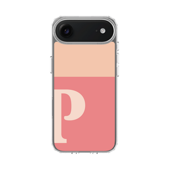 スリムプロテクションケース［ オリジナル - initial two tone - P pink ］