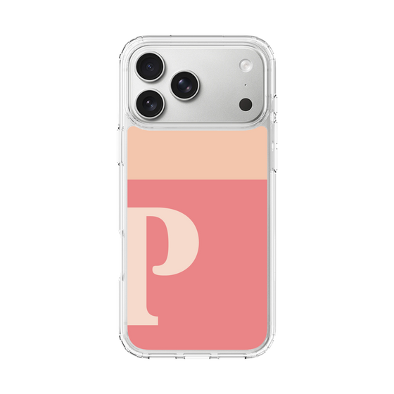 スリムプロテクションケース［ オリジナル - initial two tone - P pink ］
