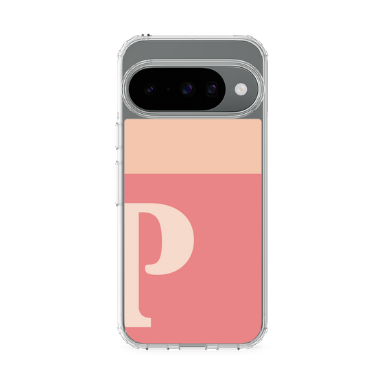 スリムプロテクションケース［ オリジナル - initial two tone - P pink ］