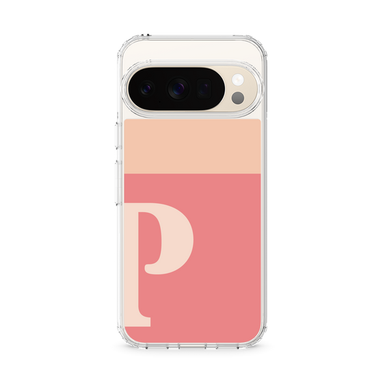 スリムプロテクションケース［ オリジナル - initial two tone - P pink ］