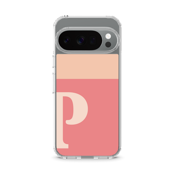 スリムプロテクションケース［ オリジナル - initial two tone - P pink ］