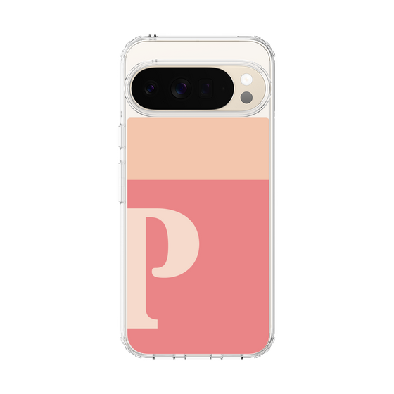 スリムプロテクションケース［ オリジナル - initial two tone - P pink ］