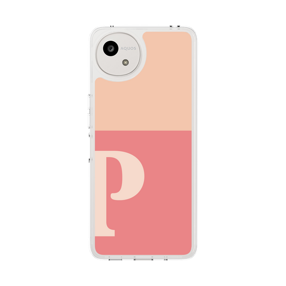 スリムプロテクションケース［ オリジナル - initial two tone - P pink ］