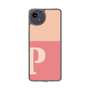 スリムプロテクションケース［ オリジナル - initial two tone - P pink ］