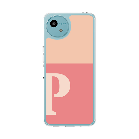 スリムプロテクションケース［ オリジナル - initial two tone - P pink ］