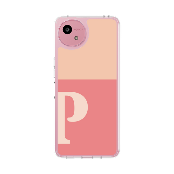 スリムプロテクションケース［ オリジナル - initial two tone - P pink ］