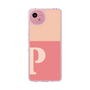 スリムプロテクションケース［ オリジナル - initial two tone - P pink ］