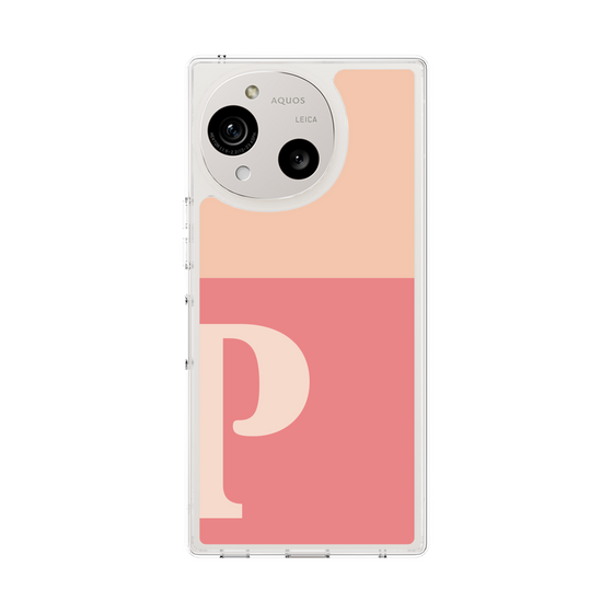 スリムプロテクションケース［ オリジナル - initial two tone - P pink ］