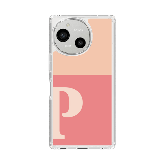 スリムプロテクションケース［ オリジナル - initial two tone - P pink ］