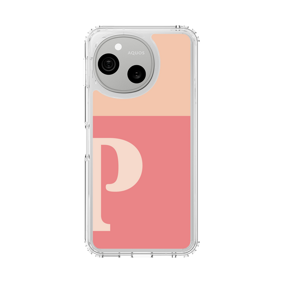 スリムプロテクションケース［ オリジナル - initial two tone - P pink ］