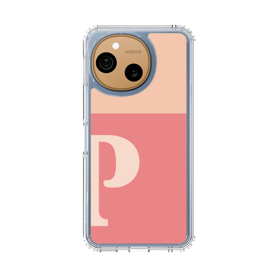 スリムプロテクションケース［ オリジナル - initial two tone - P pink ］