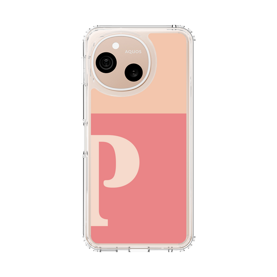 スリムプロテクションケース［ オリジナル - initial two tone - P pink ］