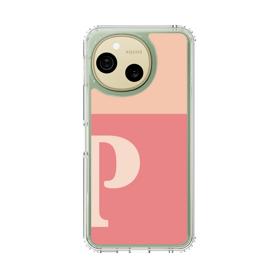 スリムプロテクションケース［ オリジナル - initial two tone - P pink ］