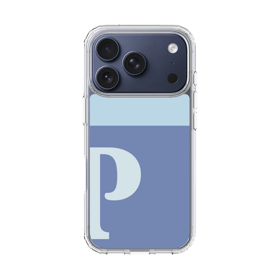 スリムプロテクションケース［ オリジナル - initial two tone - P blue ］
