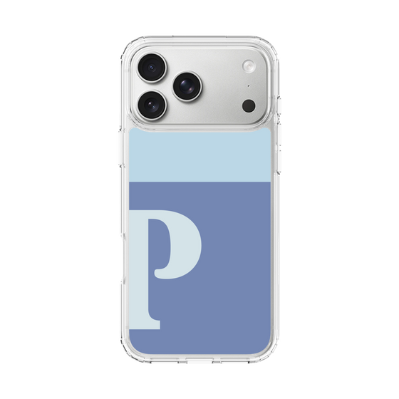 スリムプロテクションケース［ オリジナル - initial two tone - P blue ］