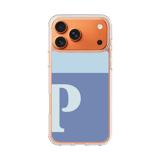 スリムプロテクションケース［ オリジナル - initial two tone - P blue ］