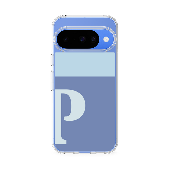 スリムプロテクションケース［ オリジナル - initial two tone - P blue ］
