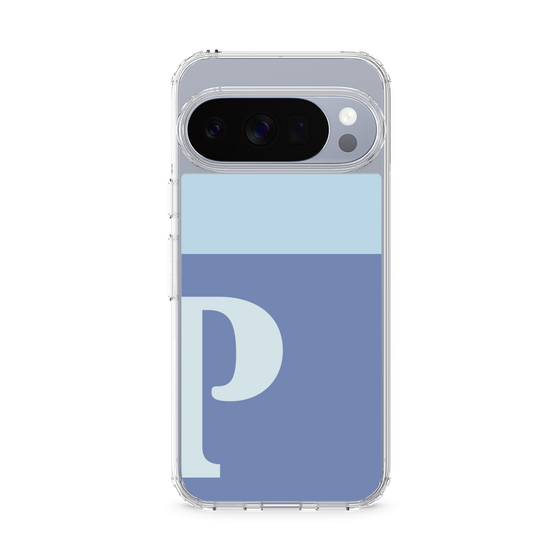 スリムプロテクションケース［ オリジナル - initial two tone - P blue ］