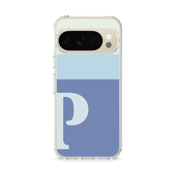 スリムプロテクションケース［ オリジナル - initial two tone - P blue ］
