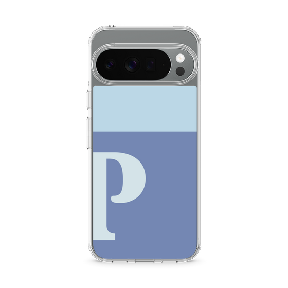 スリムプロテクションケース［ オリジナル - initial two tone - P blue ］