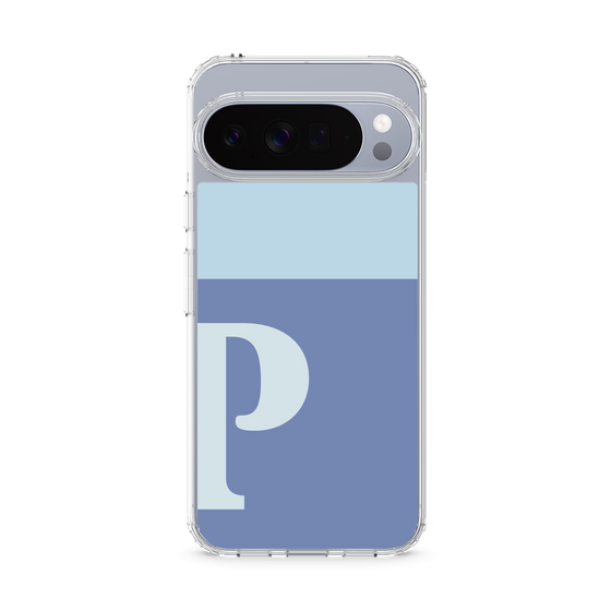 スリムプロテクションケース［ オリジナル - initial two tone - P blue ］