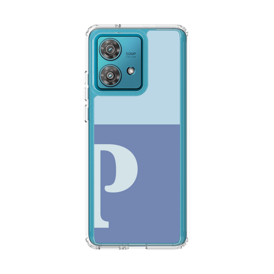 スリムプロテクションケース［ オリジナル - initial two tone - P blue ］