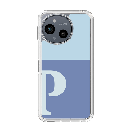 スリムプロテクションケース［ オリジナル - initial two tone - P blue ］