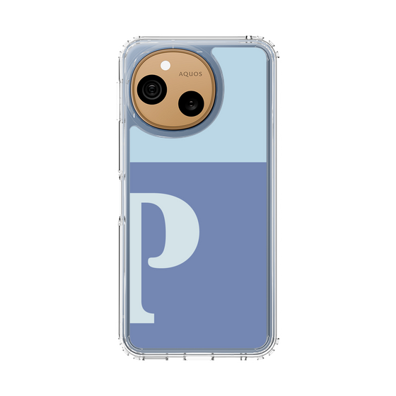 スリムプロテクションケース［ オリジナル - initial two tone - P blue ］