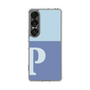 スリムプロテクションケース［ オリジナル - initial two tone - P blue ］