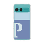スリムプロテクションケース［ オリジナル - initial two tone - P blue ］