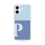 スリムプロテクションケース［ オリジナル - initial two tone - P blue ］