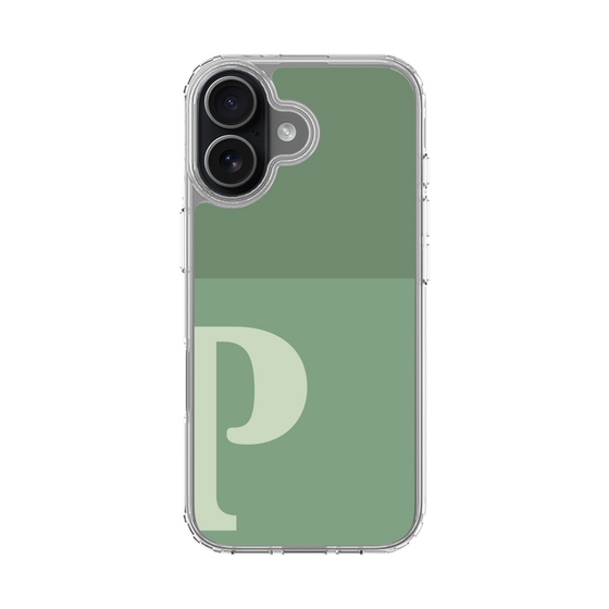 スリムプロテクションケース［ オリジナル - initial two tone - P green ］