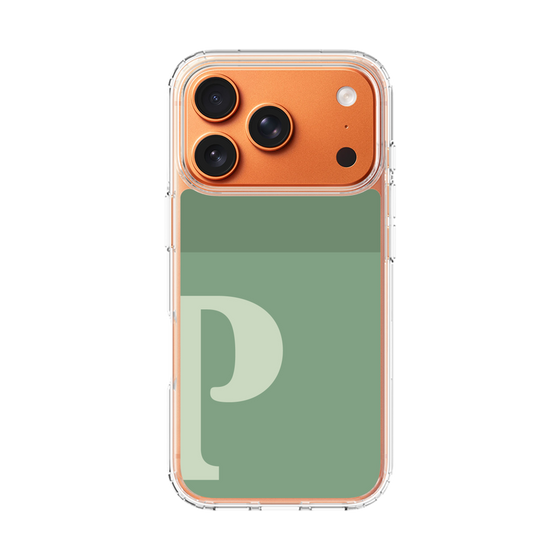 スリムプロテクションケース［ オリジナル - initial two tone - P green ］