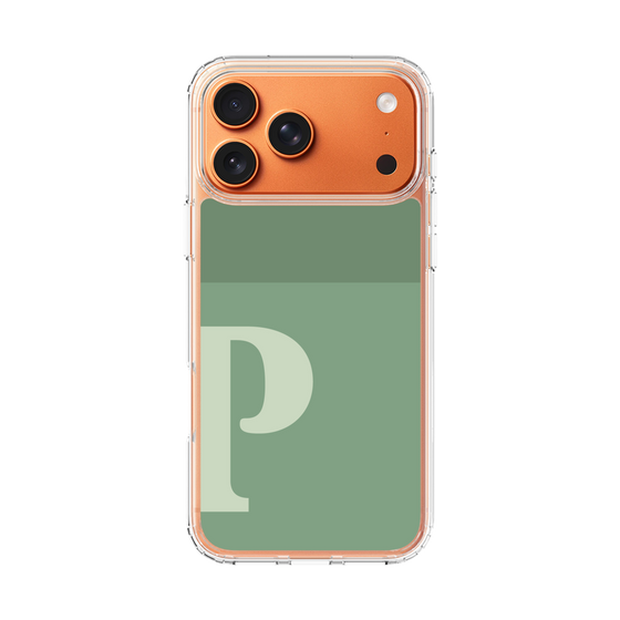 スリムプロテクションケース［ オリジナル - initial two tone - P green ］