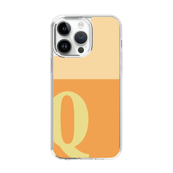 スリムプロテクションケース［ オリジナル - initial two tone - Q orange ］